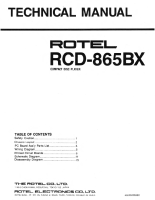 Rotel RCD-865BX - Technical manual 
